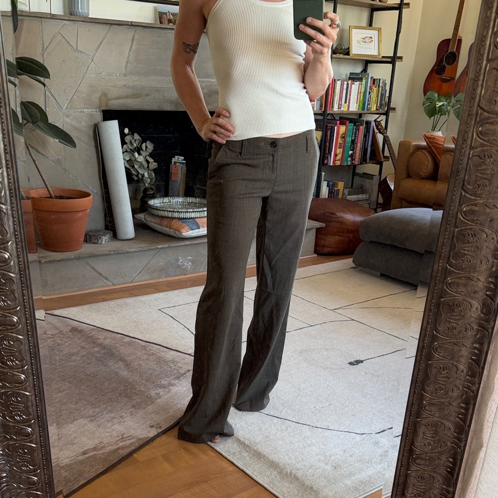 Banana Republic Wide Leg Dress Pants in Dark Brown